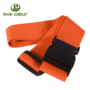 Polyester silk screen printing luggage strap with digital lock