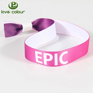 Custom polyester festival printed wristband glow in the dark for event