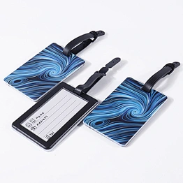 Custom shaped bright colored pvc travel airplane luggage tag