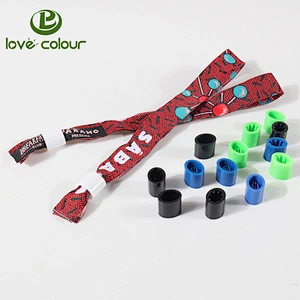 Cheap New Custom Event Disposable woven Polyester Fabric Bracelet