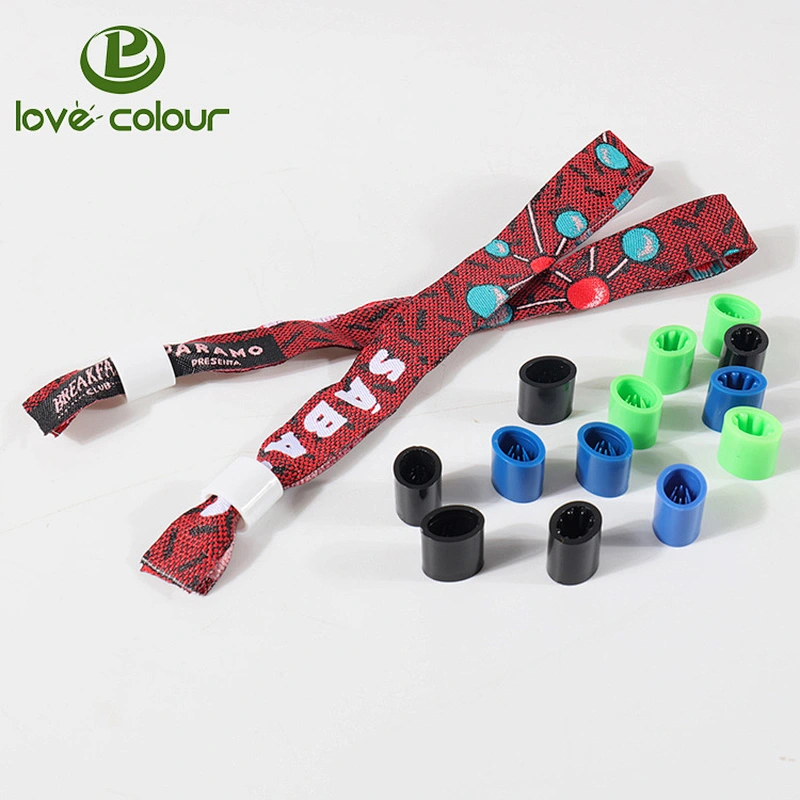 Cheap New Custom Event Disposable woven Polyester Fabric Bracelet