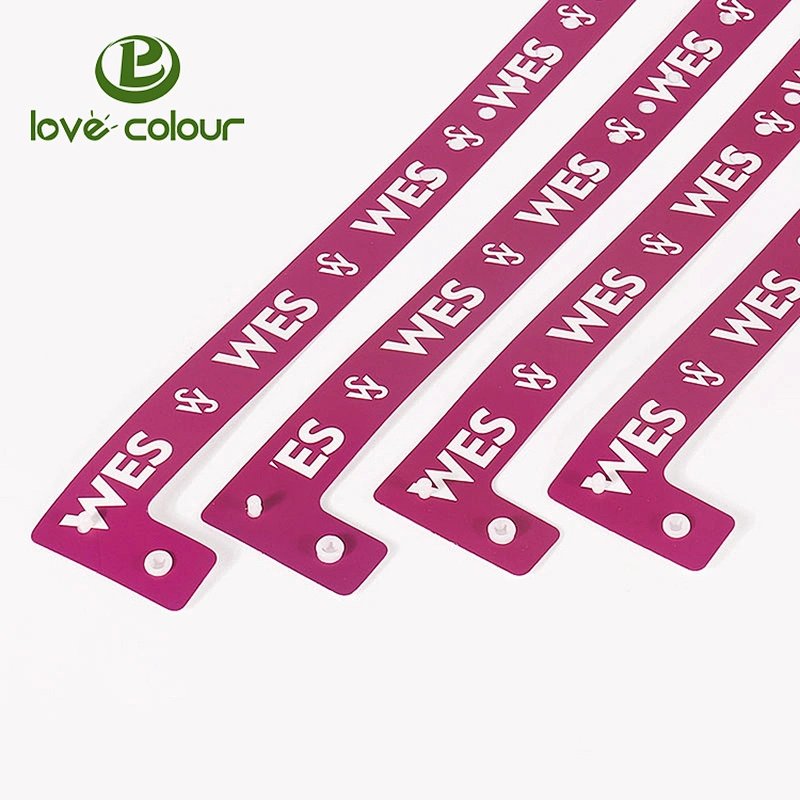 Custom Printed PVC Vinyl Wristband/One Off Wrist band For Ticket