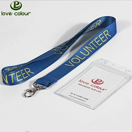 Promotional Sublimated Printed Exhibition Id Badge Holder Lanyard