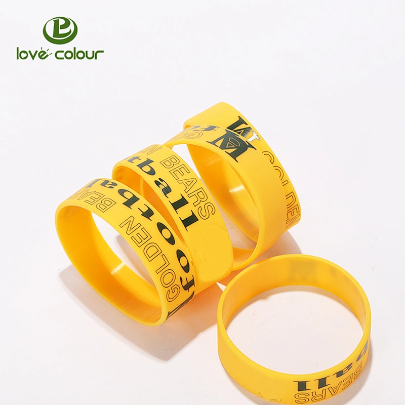 Custom mixed colour silicone wrist ring rubber wristband