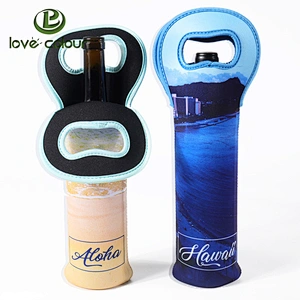 Custom neoprene wine bottle sleeve coolers with printing logo