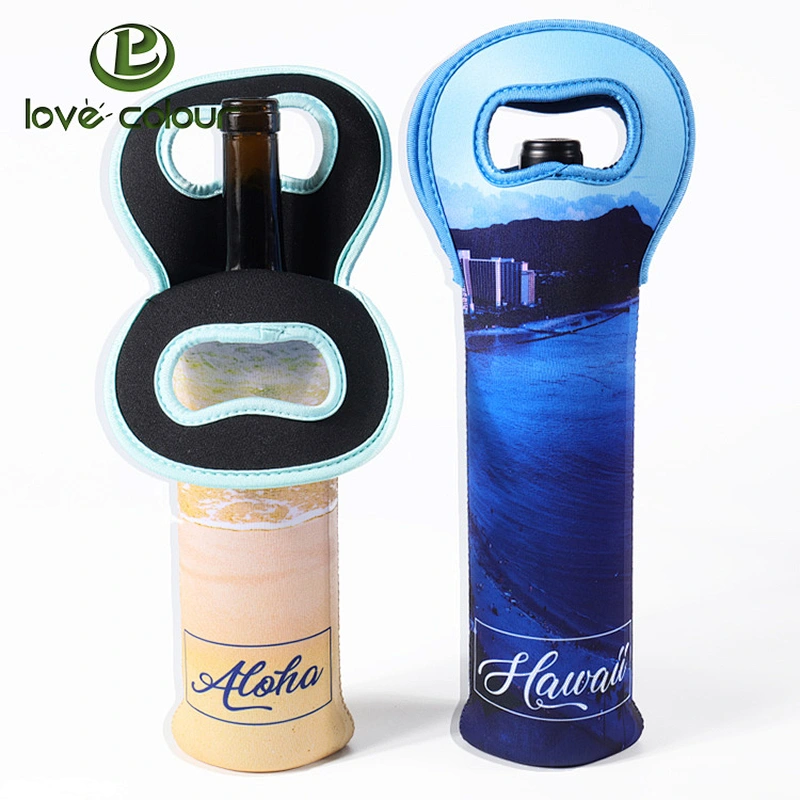 Custom neoprene wine bottle sleeve coolers with printing logo