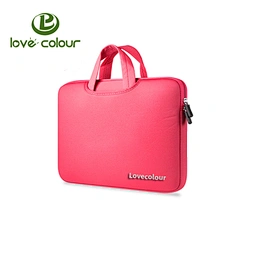 Different Size Water-resistant Red Handle Neoprene Laptop Sleeve Notebook Bags For Promotion