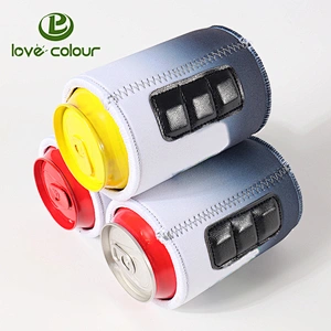 Customized magnets foldable neoprene magnetic can holder cooler sleeve
