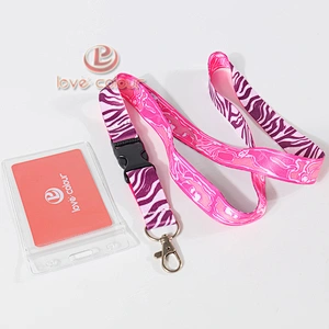 Custom Logo Safety Polyester Printing Neck Lanyard and Card Holder