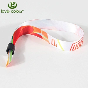 Heat Transfer Polyester Festival identification Wristband/ Custom Bracelet Eloth Event Wrist bands