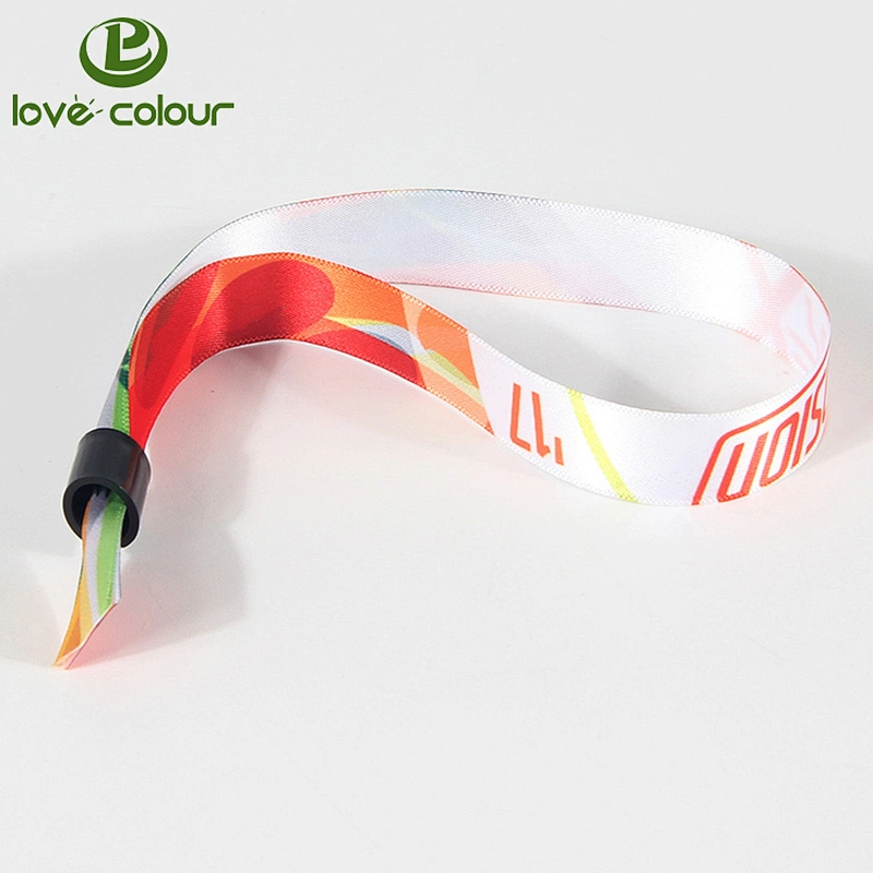Heat Transfer Polyester Festival identification Wristband/ Custom Bracelet Eloth Event Wrist bands