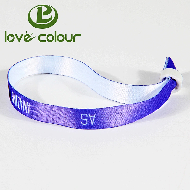 Custom polyester festival printed wristband glow in the dark for event