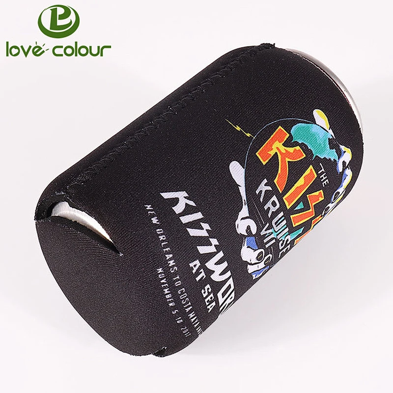 Custom Insulated drink coolies neoprene collapsible can coolers for party