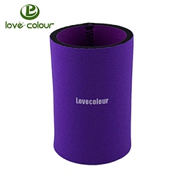 Custom neoprene full color blank can sleeves in purple color