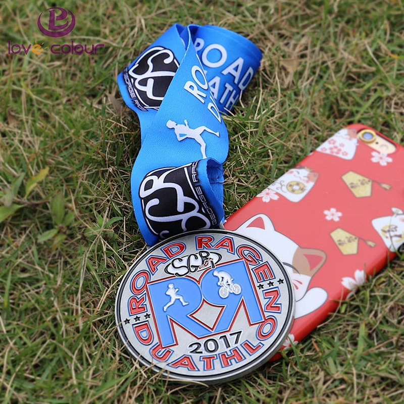 Polyester lanyard 38mm wide full color award ribbon for neck