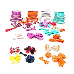 DIY Hair Accessories Double Face Fabric Satin Ribbon for Hair Bow Wedding