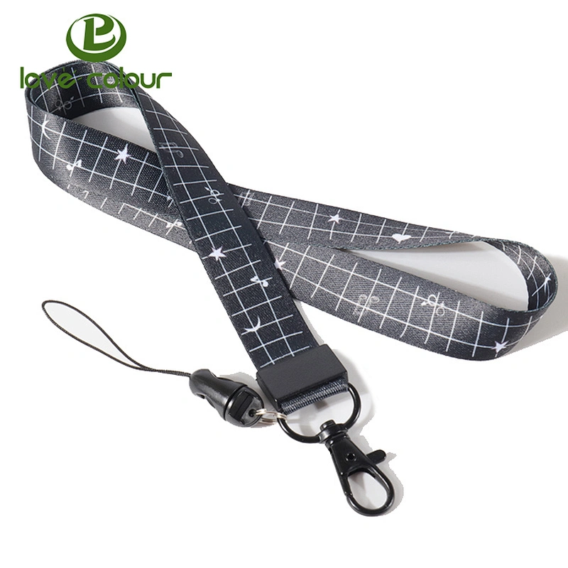 Custom Fashion Mobile Phone Security Polyester Printing Lanyard Strap