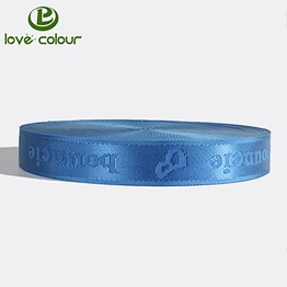High quality custom logo ribbon woven nylon tape webbing