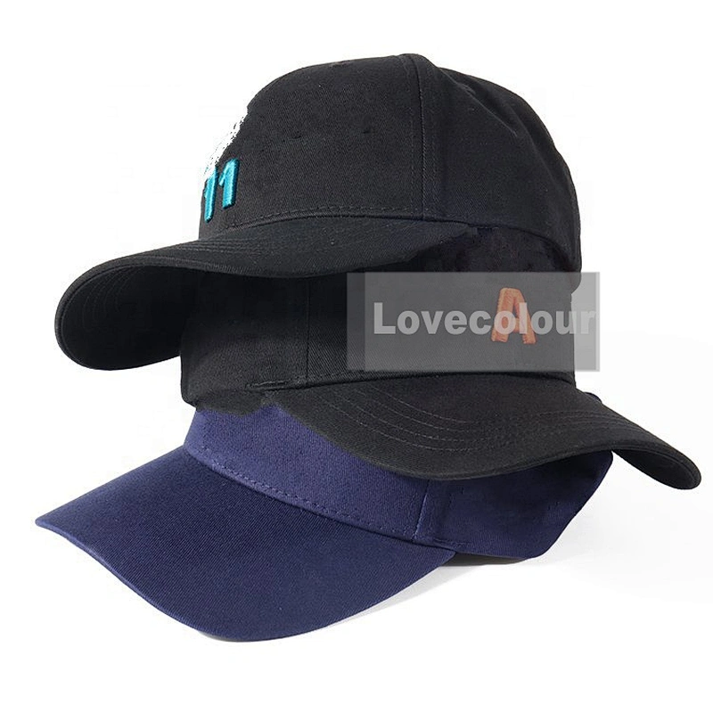 Professional factory custom cotton black baseball caps with woven logo