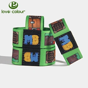 New custom polyester fabric elastic wristband bracelet