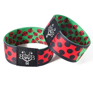 Factory Direct OEM Polyester Bracelet Elastic Wristband with Customized Printing