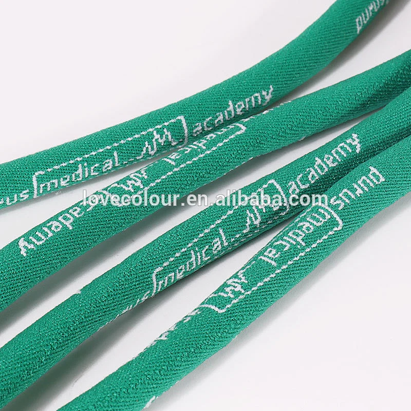 Novelty fashion pvc name badge ID card Round lanyard