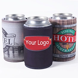 Custom Advertising foldable insulation can coolies neoprene can cooler stubby holder