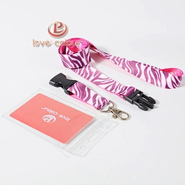 Custom Logo Safety Polyester Printing Neck Lanyard and Card Holder