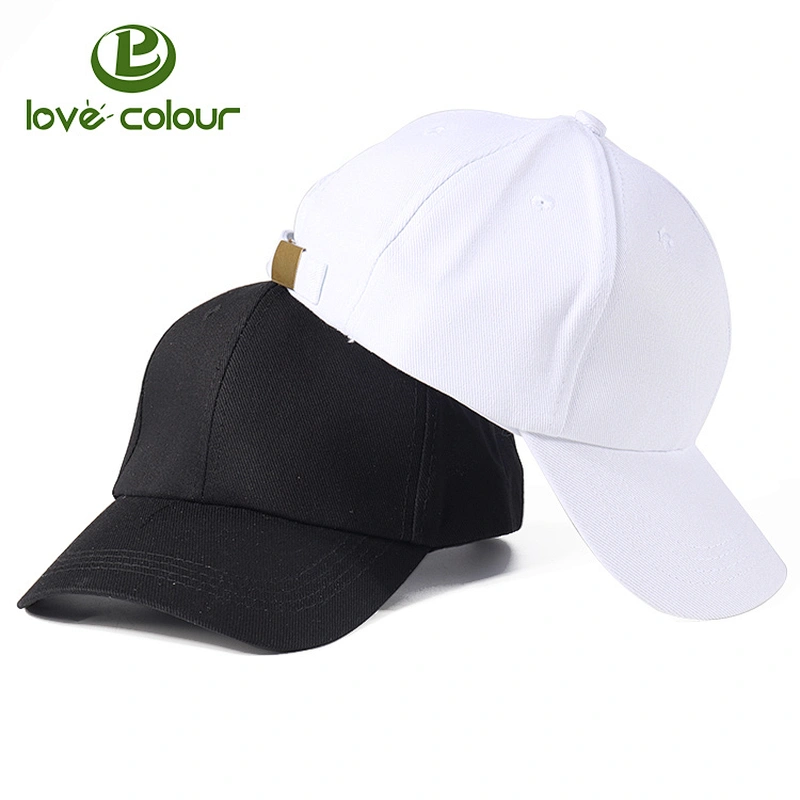 Custom solid black color baseball cap without logo