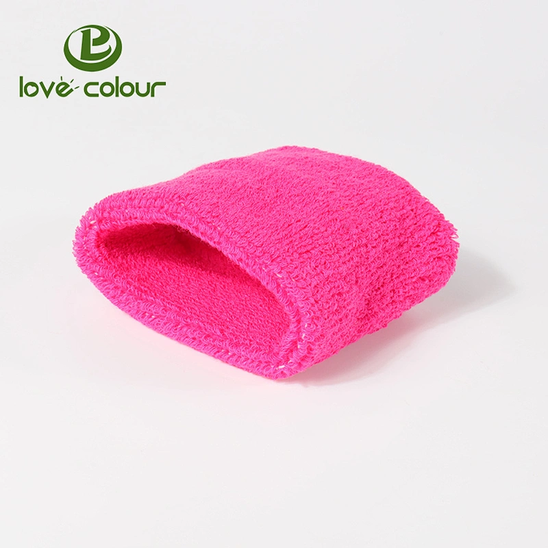Cheap custom logo factory made cotton wrist sweat bands