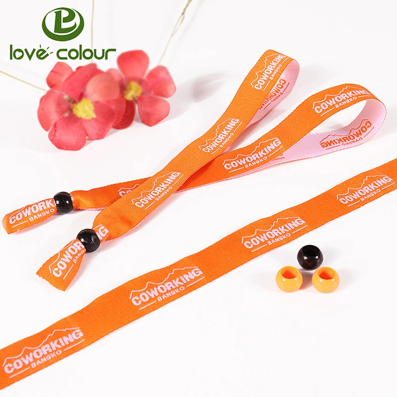 Custom polyester woven wristbands with smart lock for outdoor music events