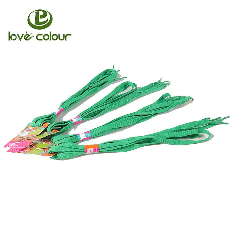 Wholesale solid color polyester flat shoelaces for promotional gift
