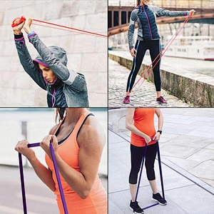 Sports Different Levels Resistance Bands Yoga Pull up Workout Stretching Exercises Band