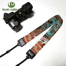 Custom polyester fashion beautiful sublimation Camera strap maker for promotional gift