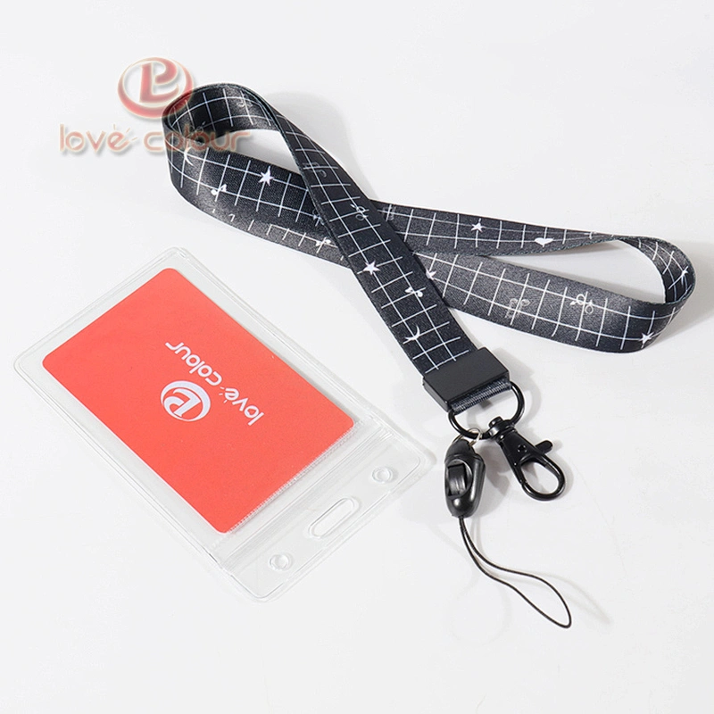Custom ID badge holder keychain lanyard strap