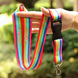 Polyester custom sublimation lanyard strap for promotion event with plastic buckle