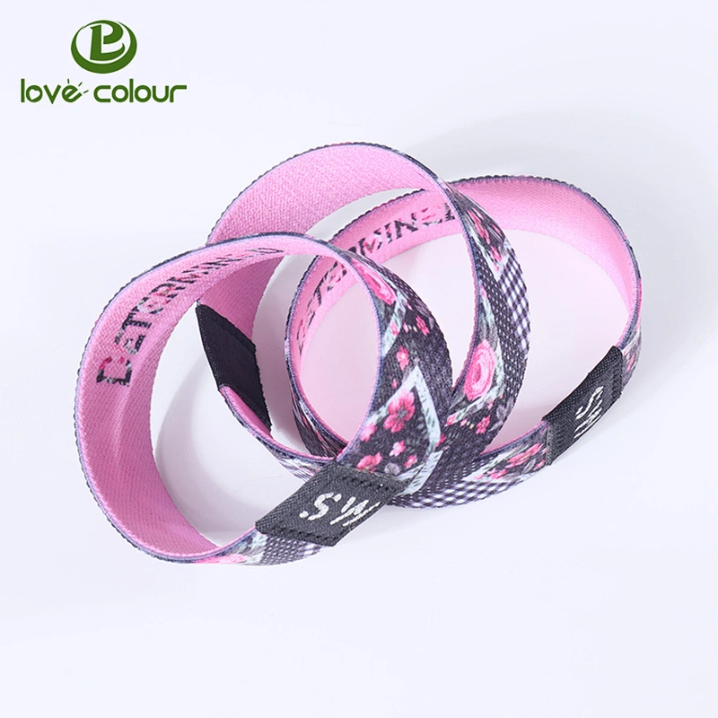 Polyester printing Merry Christmas elastic wristband for celebration