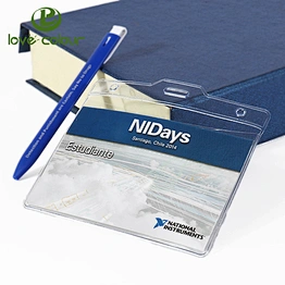 Custom Transparent PVC Card Holder for Business Meeting