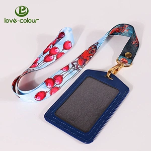 Lanyards suppliers - Custom polyester lanyards with a plastic pouch