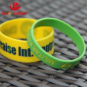 Silicone rubber wristband bracelets custom with your logo