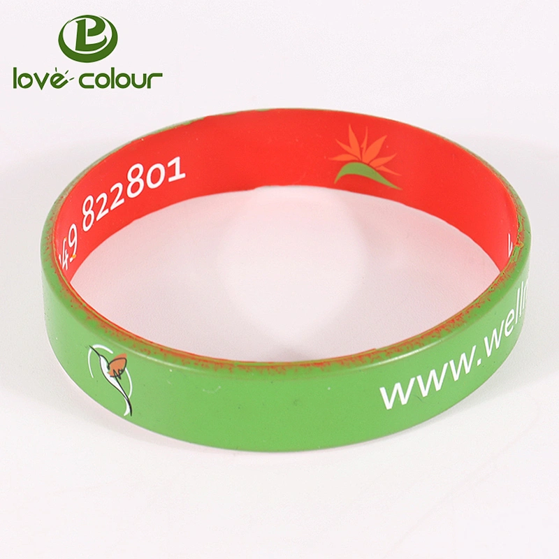 Fashion custom silicone party wristband in green color