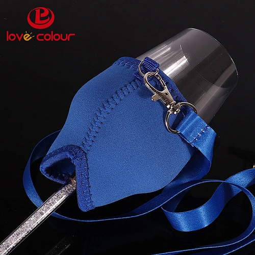 Factory custom wine glass holder lanyards strap for party