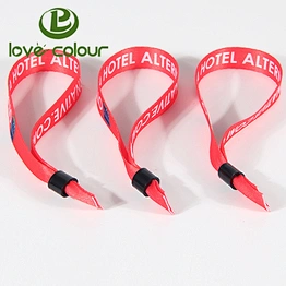 High quality party id wristband,one time use fabric wristband with buckle