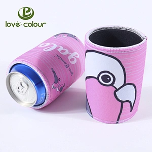 Factory custom promotional neoprene printing can cooler for festival