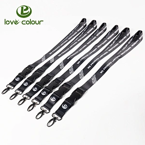 Custom Lanyard Polyester Strap with high Quality Two Sided Printing afor ID Badge