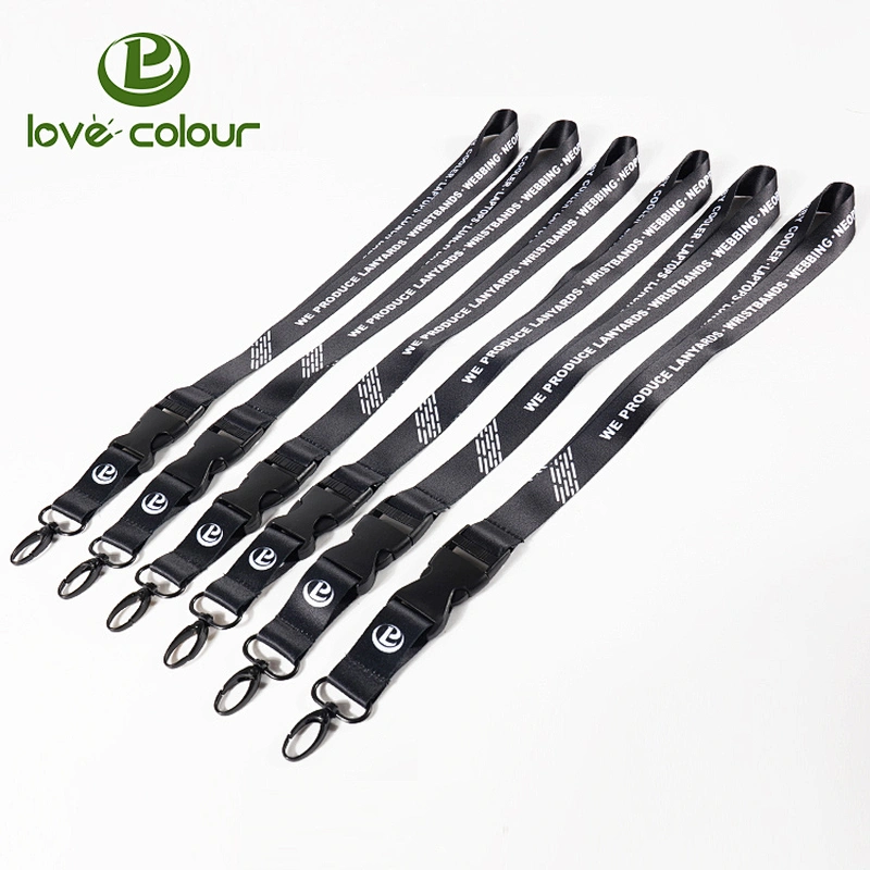 Custom Lanyard Polyester Strap with high Quality Two Sided Printing afor ID Badge