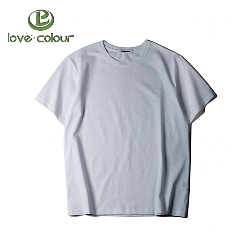 Factory Custom Grey Cotton/ Polyester T Shirt With Printing Your Own Logo Blank Men T-Shirt