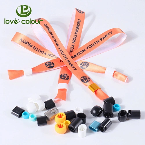 Custom made polyester sublimation wristbands with reusable lock