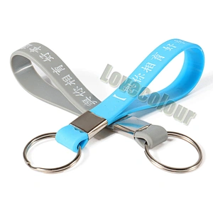 Factory supply customized soft rubber silicon keychain silicone key chain