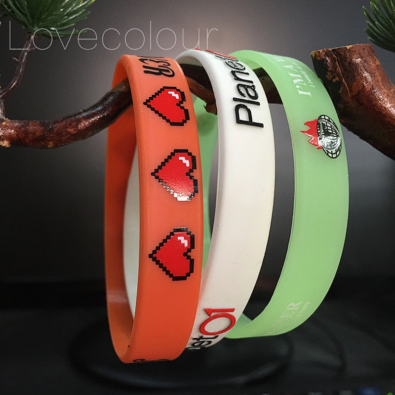 Custom event wristbands silicone bracelets with printed logo